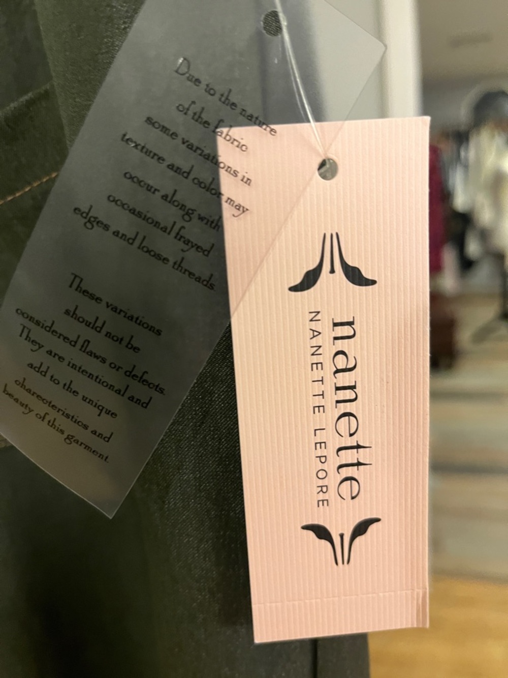 $78 NWT Nanette Lapore Olive green pants - Picture 3 of 5